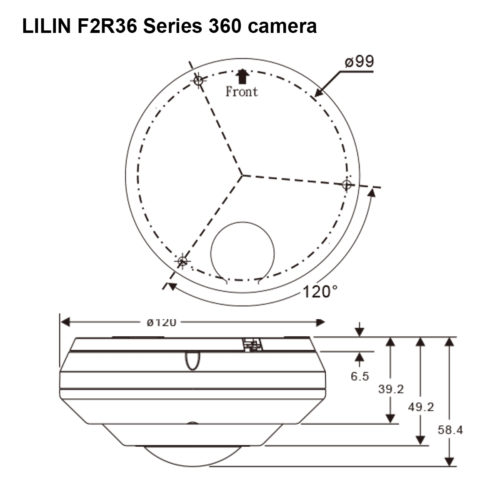 LILIN F2R3682IM IP camera drawing
