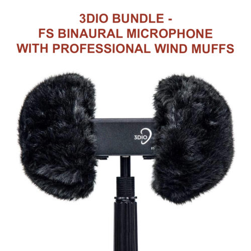 3DIO Bundle FS Microphone with Wind Muffs