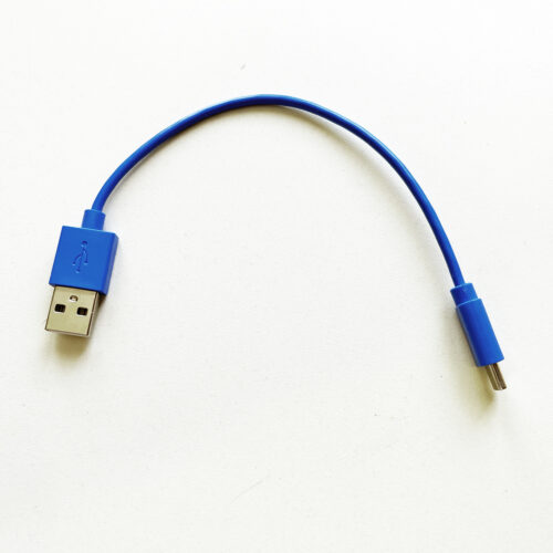 Noxgear 0.2m / 20cm USB-A to USB-C cable - blue