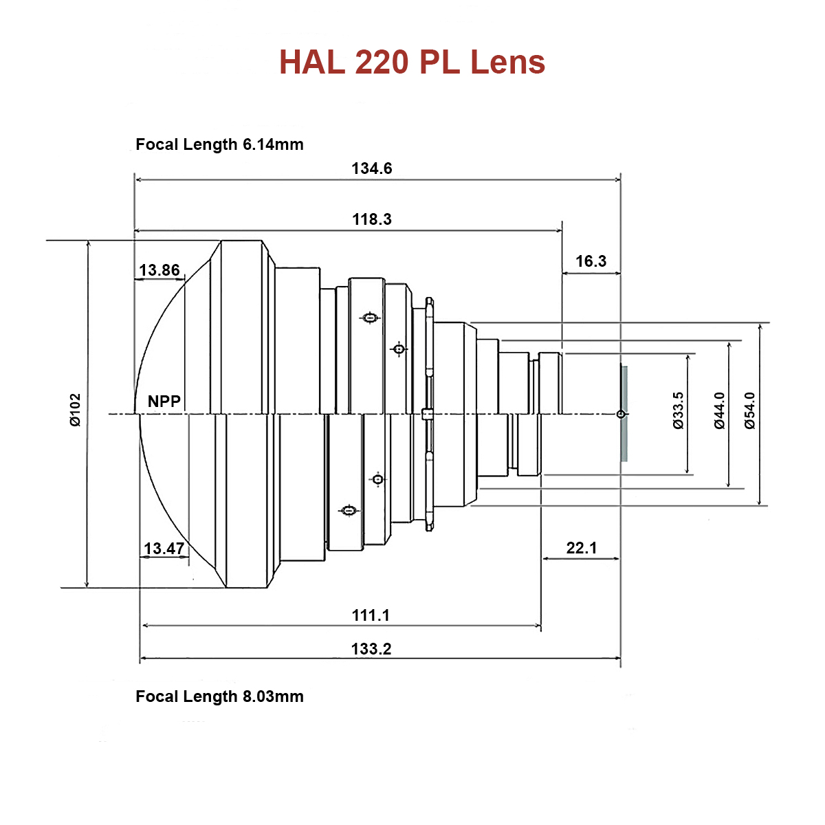 Entaniya HAL220 PL drawing