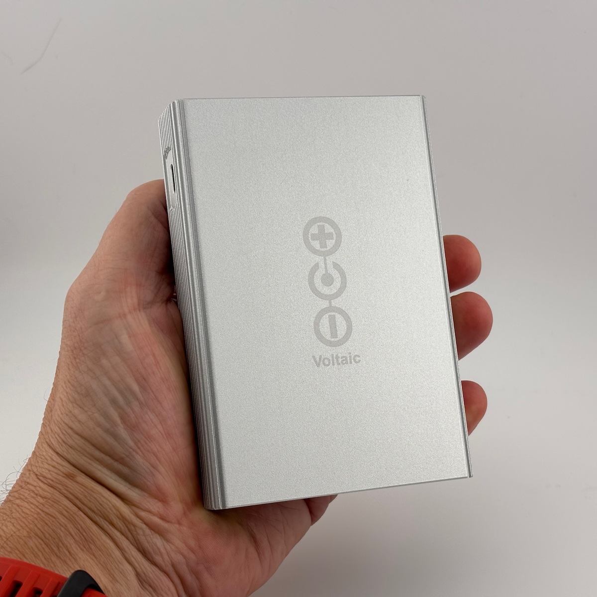 Voltaic V50 battery in hand
