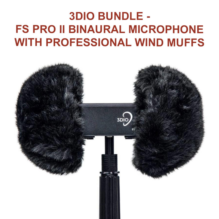 3DIO Bundle FS PRO II Microphone with Wind Muffs