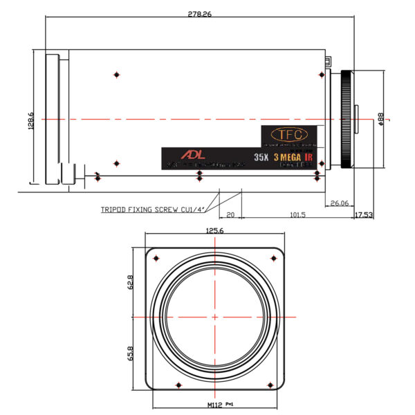 ADL MZ35x1428DPFIR-T lens drawing