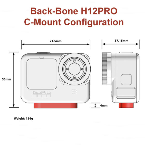 Back-Bone H12PRO C-mount Configuration