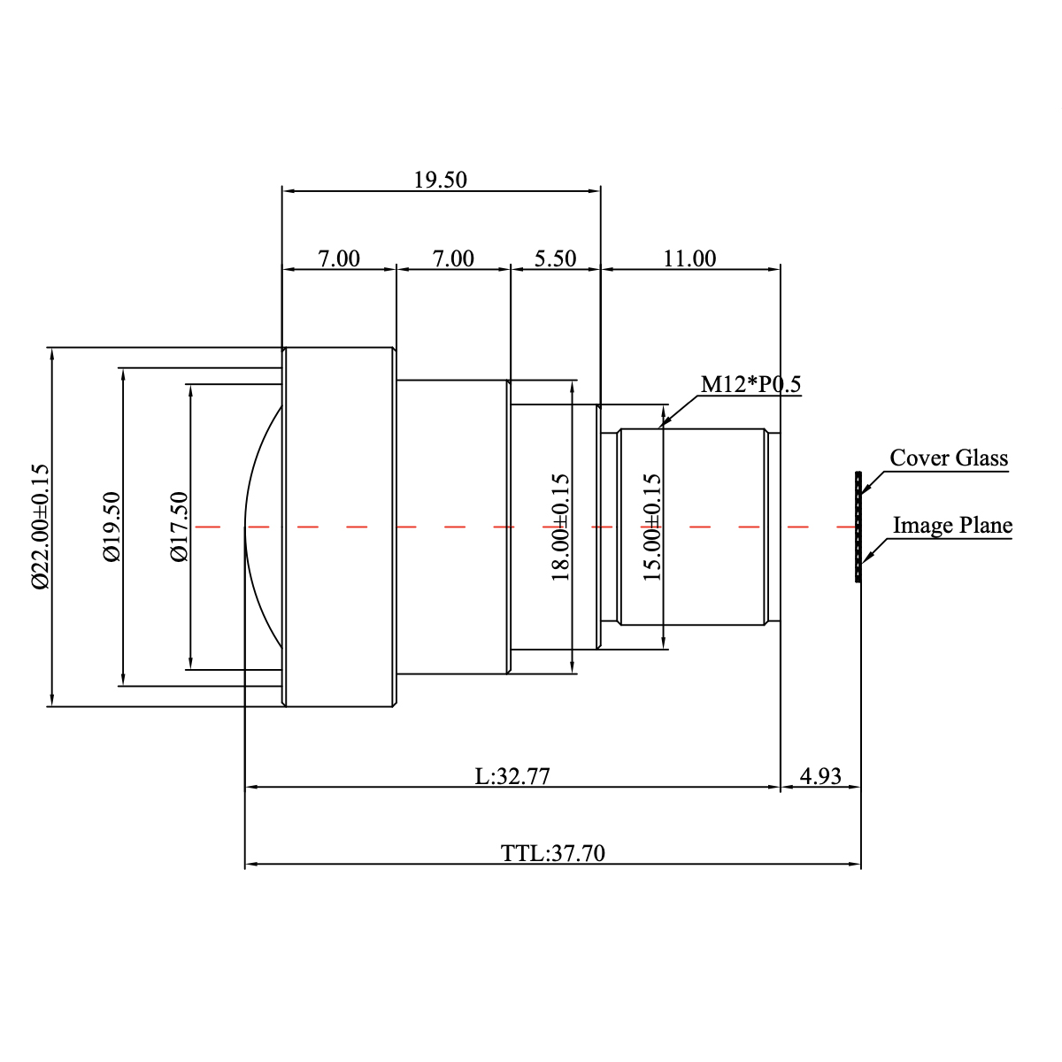SS-50F2.4M12 Lens drawing